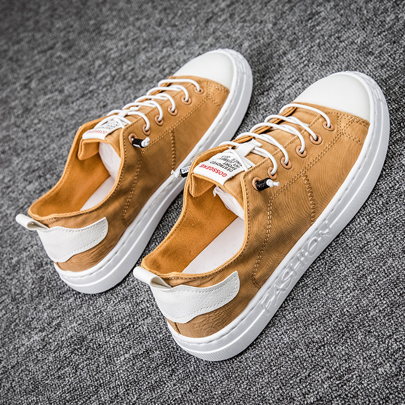 Designer Shoes Men's Summer Breathable And Comfortable Old Beijing Cloth Single Foot Lazy Canvas Sneakers Fashionable And Versatile White Small C