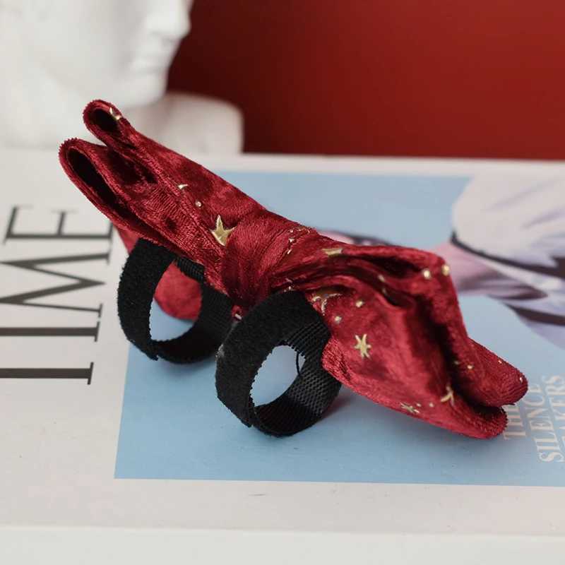 Personalized velvet high-quality fabric for red wine collars suitable for small medium and large dogs to customize metal parts and pet accessories Sta