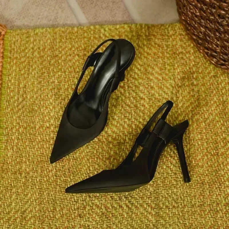 New Designer Luxury Wen Slingback Sandals Pointed Toe Slip on Thin High Heel Ladies Elegant Pumps Shoes Sandals 35-43 Z250326