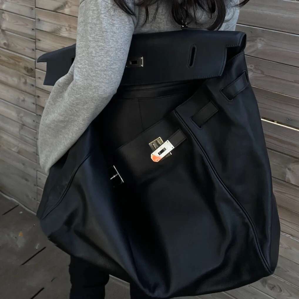 Large Capacity Tote Black Bags For Women Designer Handbags Purses 2024 New In Vintage Moto & Bike Lock Shoulder Crossbody