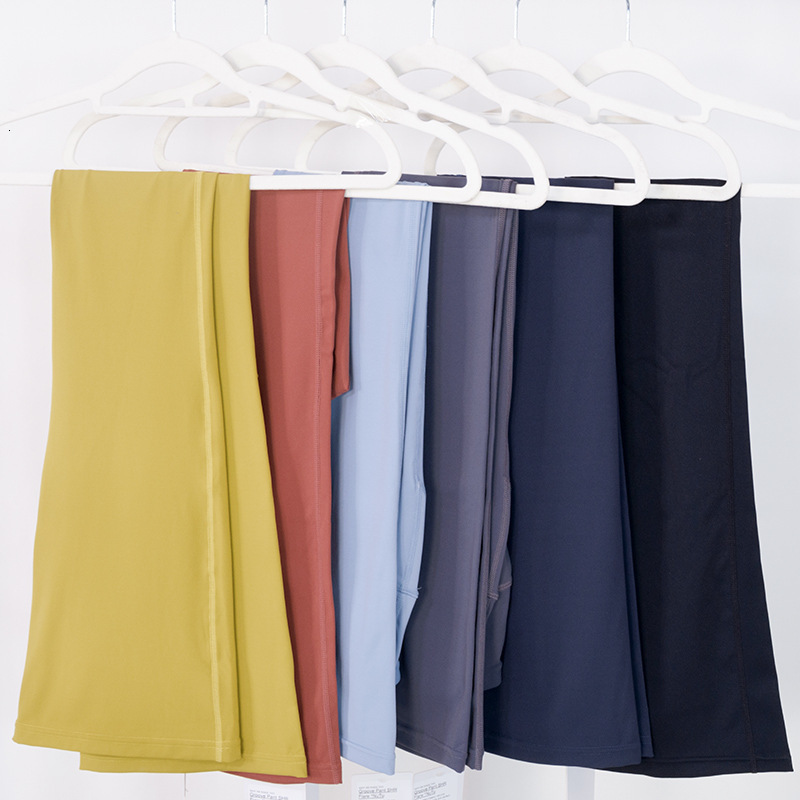 Yoga Clothing New Women High Waisted Slightly Flared Pants Tight Fitting Abdominal Slimming Slimming Figure Sports And Fitness Horn Pants