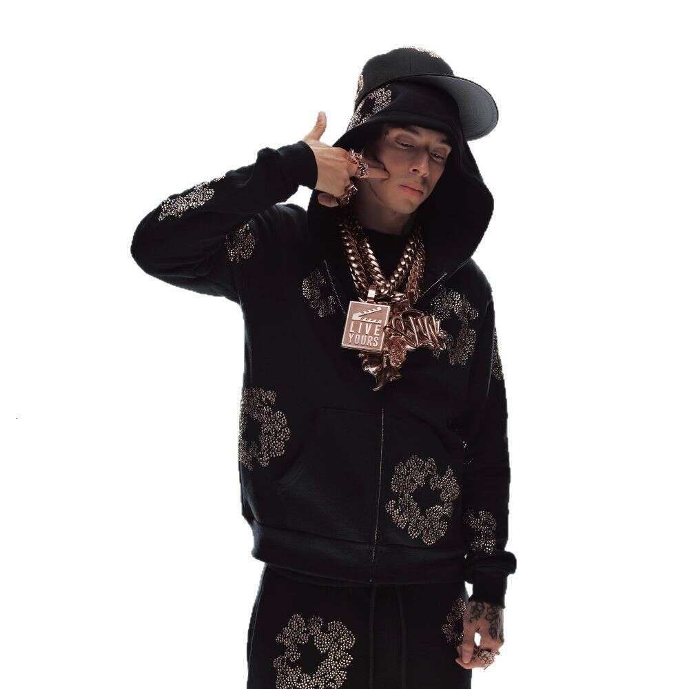 2025 Trendy Hot Stamping Printed Loose Hoodie Y2k Hip-Hop Streetwear Men's And Women's Pullovers Casual Top 1