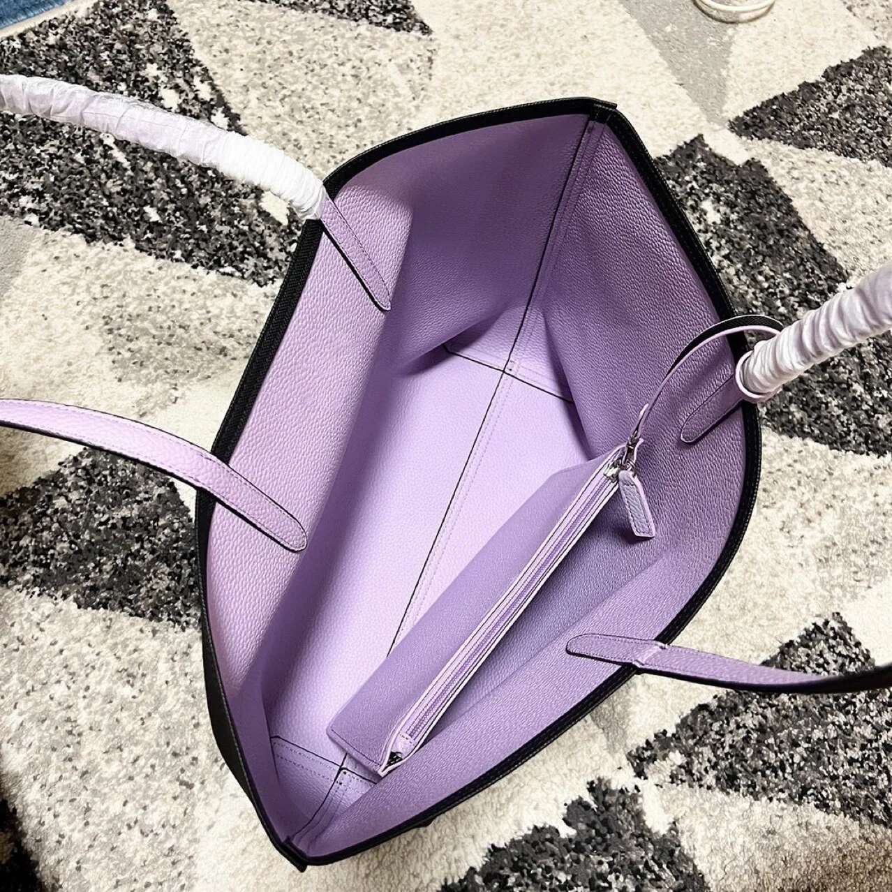 2025 New Elegant 2 PCS Women's Handheld Double Sided Bag Fashionable And Simple Portable Shoulder Shopping Bags Set