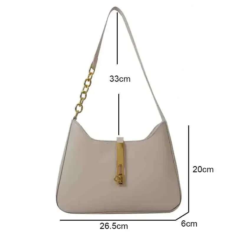 PU Leather Shoulder Bag for Women Casual Solid Color Design Handbags Brand Purse 2025 Fashion Shopper Clutch Women's Bags