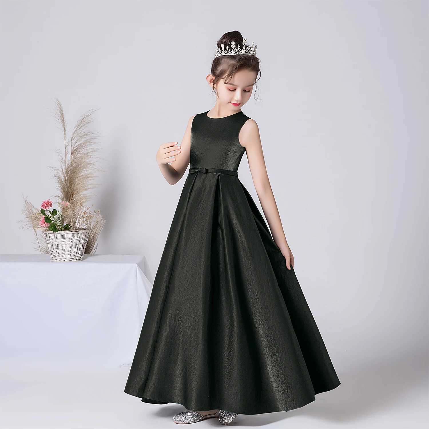 Dideyttl Christmas Dress For Girls Long Girl Ceremonial Dress Elegant Banquet Concert Junior Birthday Child Girl Wedding Par W250326