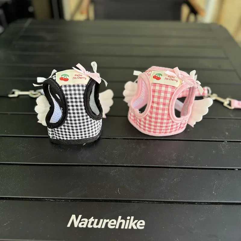 Breathable Strawberry Pattern Cat and Dog Strap Collar Escape Pet Wing Strap Set Cat and Dog Chihuahua Cute Chest Tank Top X250326