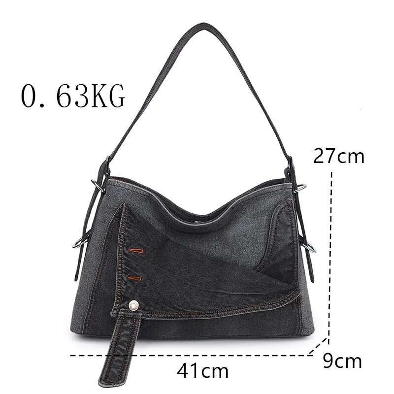 Denim Women New Fashion Casual Shoulder Bag Designer Large Capacity Tote Bag Female Handbags Class Commuting Crossbody Bags