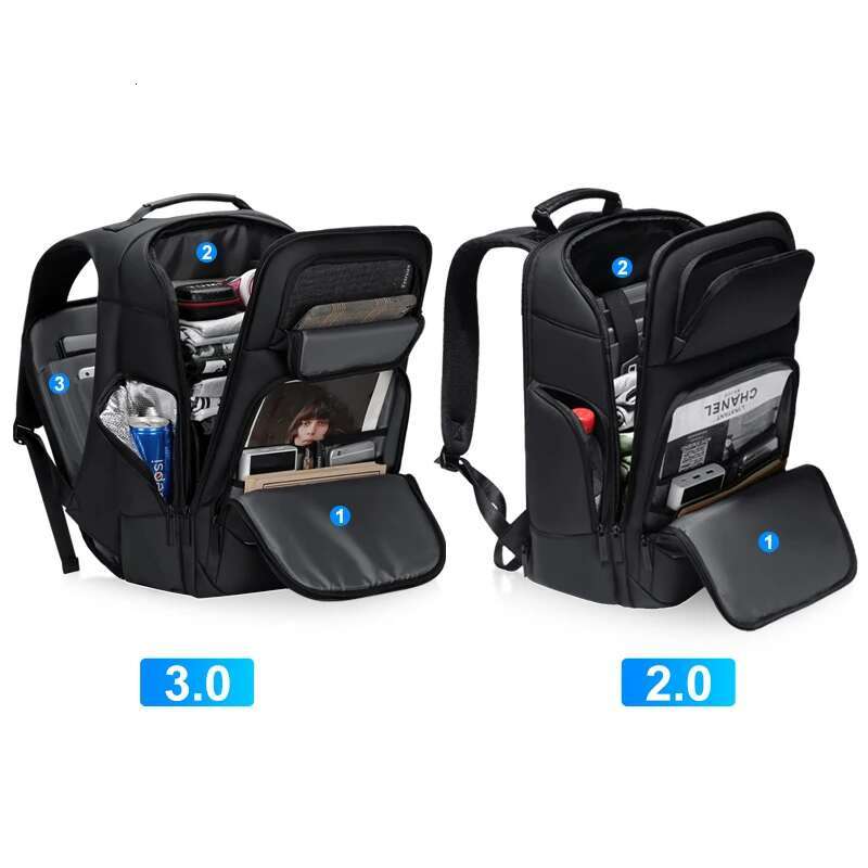 Fenruien Waterproof Backpacks USB Charging School Bag Anti-Theft Men Fit 15.6 Inch Laptop Travel Backpack High Capacity