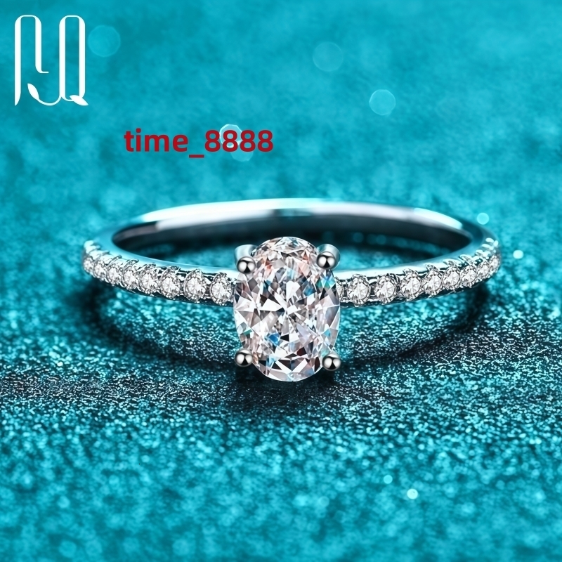 PYQ 1ct Lab Grown Diamond Wedding Band Engagement Ring Solitaire Half Eternity Moissanite Certificate Included