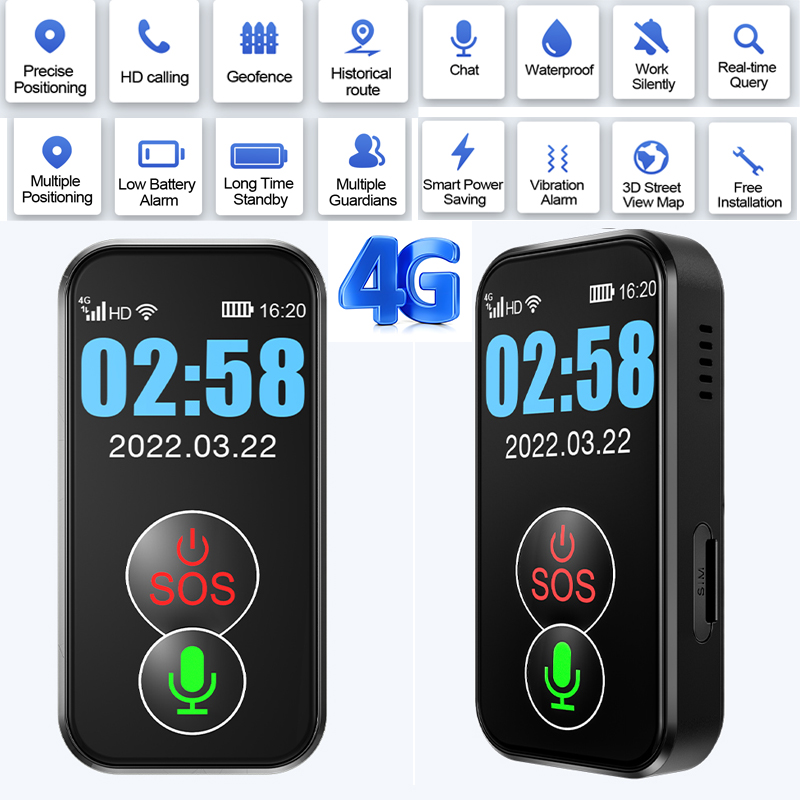 4G Car GPS Tracker Mini Portable Positioning of GPS WiFi LBS Waterproof IP67 GPS Locator for Elderly Kids Pets Vehicles