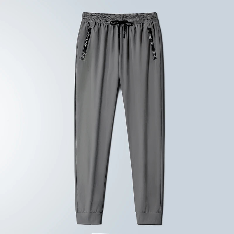 2024 Mens Summer Thin Casual Pants Breathable Tight Loose High Elasticity Quickly Drying Air 250326