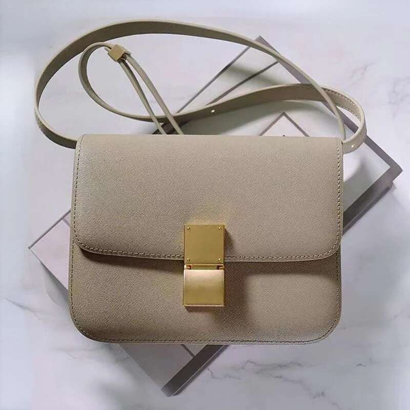Women's Bags Designer Tofu Bags Square One Shoulder Crossbody Fashion Commuter Top Quality Genuine Leather Women's Bag