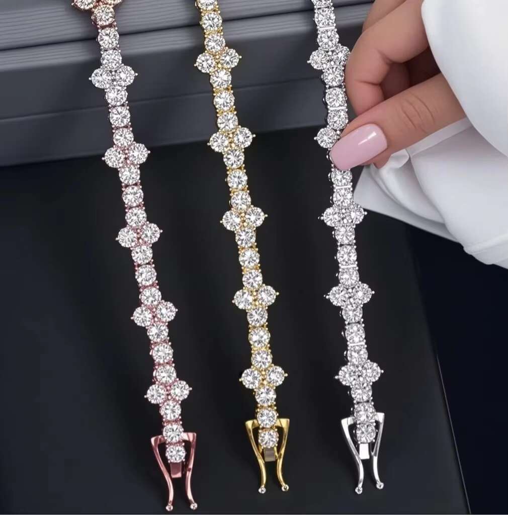Linyin Custom Wholesale 925 Silver Moissanite Cross Bracelet Unique Stylish Perfect for Any Occasion.