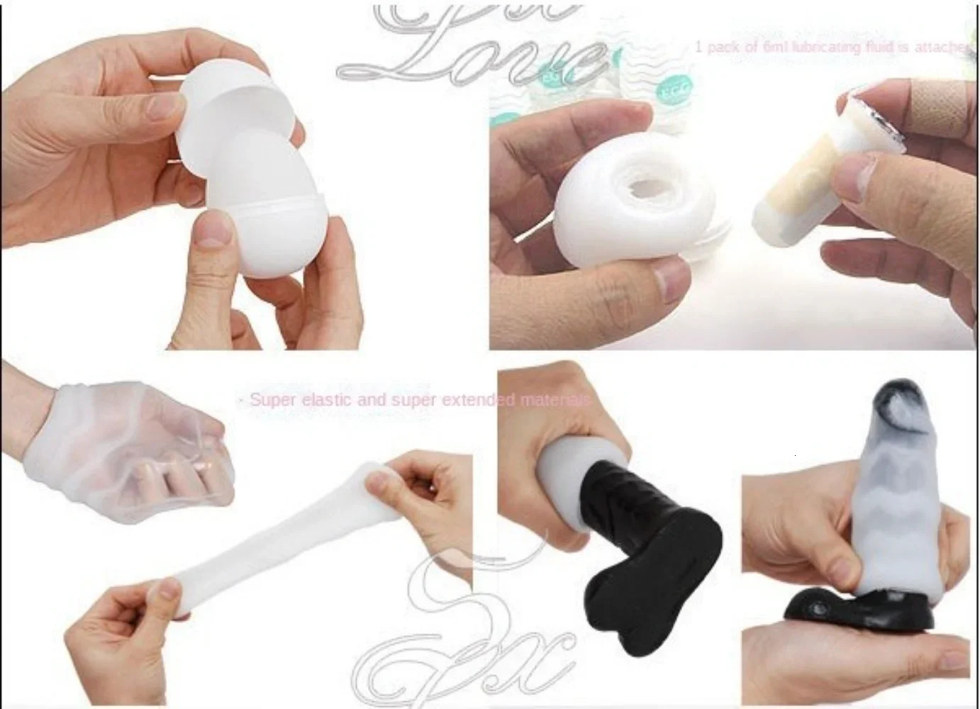 6pcs/Set Male Masturbation Cup Vagina Egg Penis Massage Adult EGG Stockings Masturbaton Portable Airplane Cups Men Sex Toys 250317 - view 6