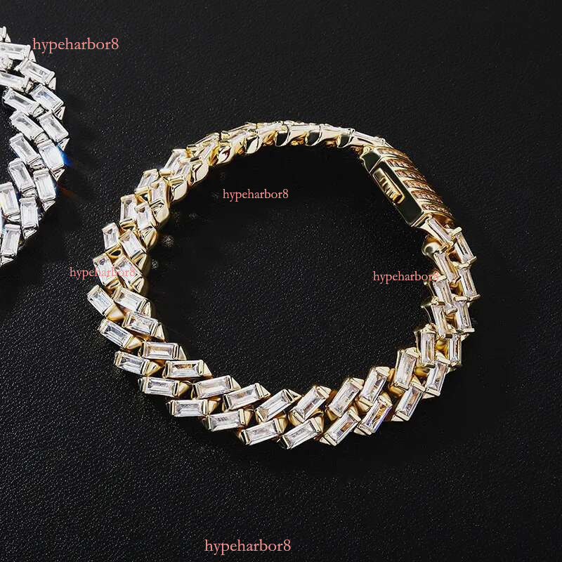 necklace moissanite dia men designer Customization Cuban Full Iced Out Hiphop Chain Pass The Dia Test ice out cuban k chain