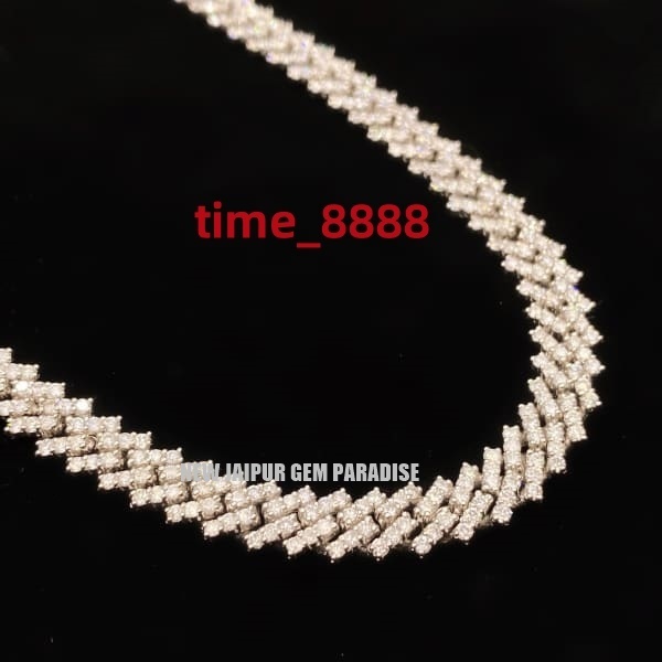 8MM VS1 Moissanite Diamond Miami Cuban Chain With 14k White Gold Finished in Sterling Silver 925 18 - 26 Pass the Diamond