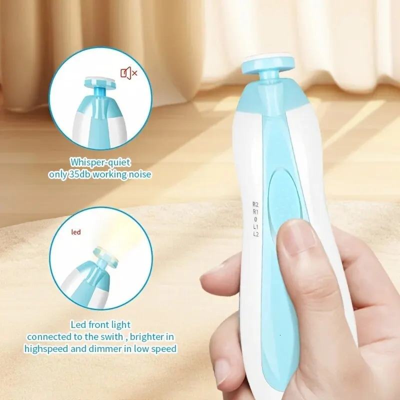 Baby Nail Grinder Electric Six-in-one Multi-head Anti-scratch Children Anti-meat Nail Clipping Manicure Suit Portable 250326