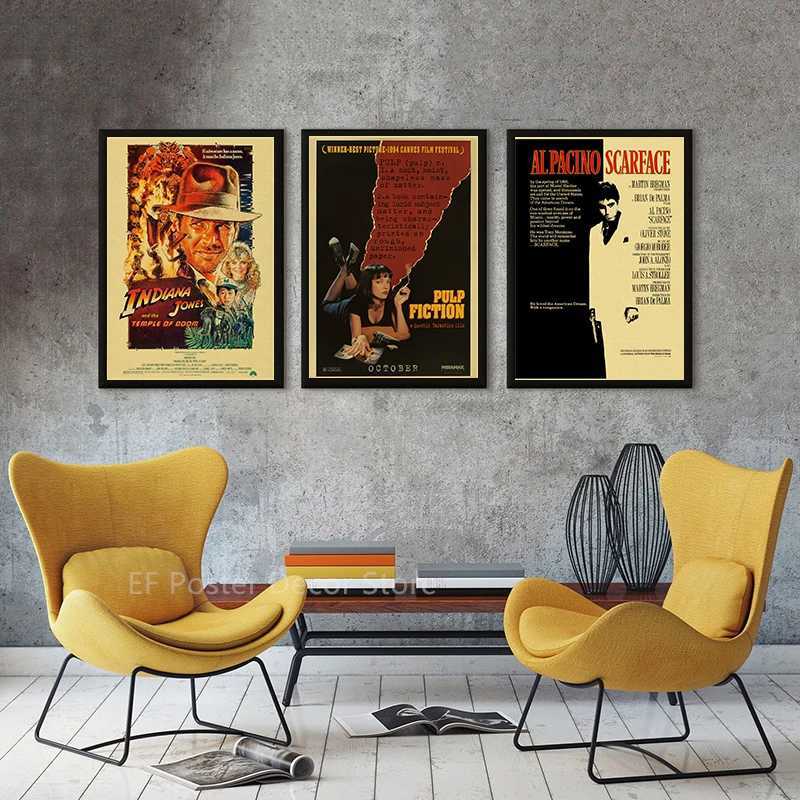 Old Movies Poster Prints Posters Vintage Movie Home Room Club Cinema Wall Decoration Nostalgic Art Picture Film Retro PaintingC250326