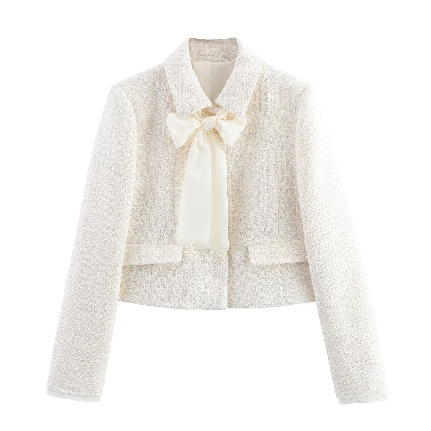 TRAFSHE Elegant Womens Sets Bow Tie Jacket Women Tops Piece Woman Outfit in Matching Female Clothing 26122 250318