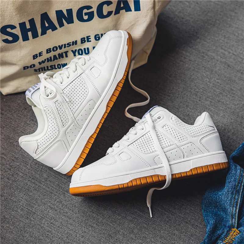 EZIIOT Mens Classic Sports Shoes Casual Cfortable Breathable Lace Wear Resistant Outsole White Size 39-44C250325
