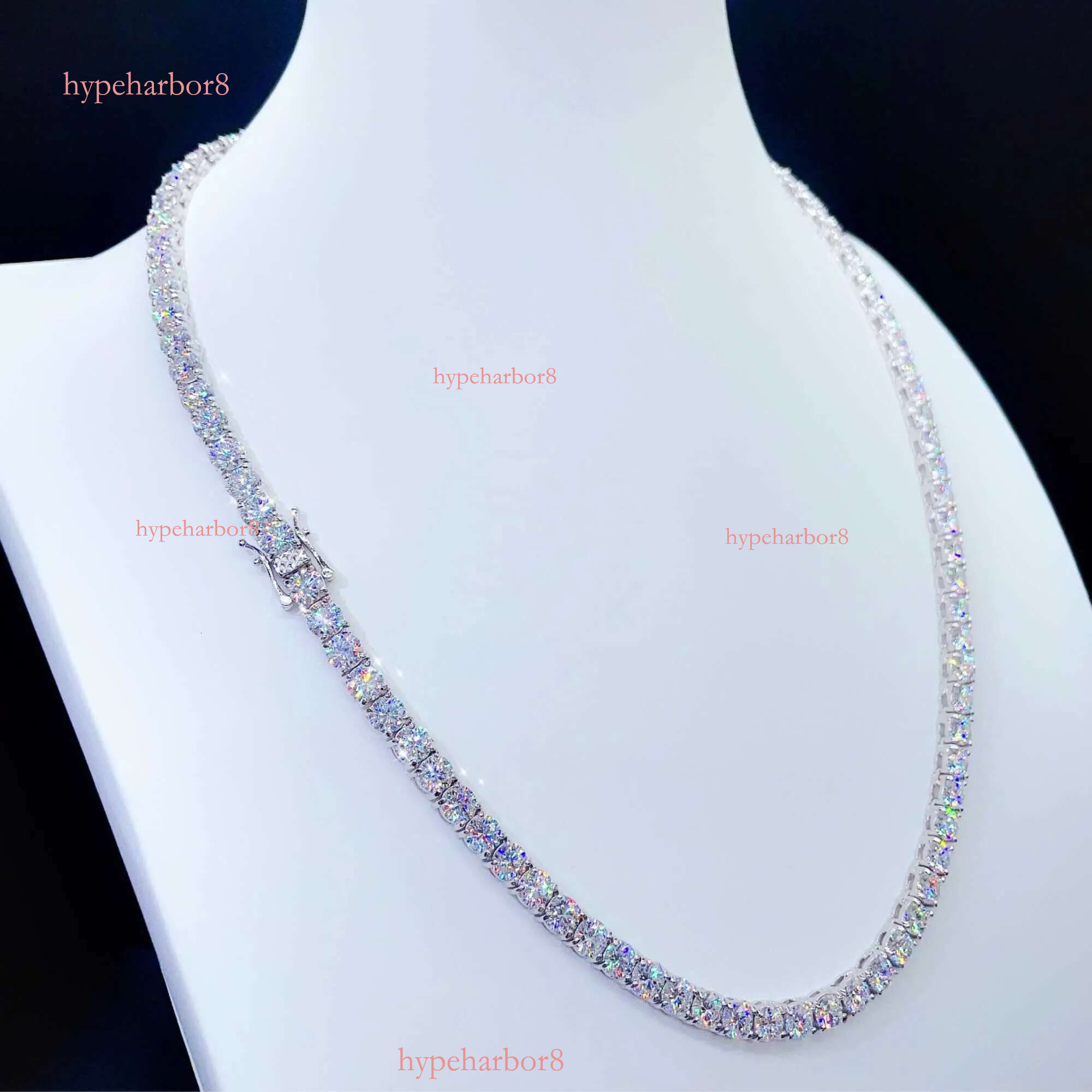 Sterg Sier Jewelry Hip Hop 5mm Moissanite Tennis Pass Tester Vvs Dia Chain