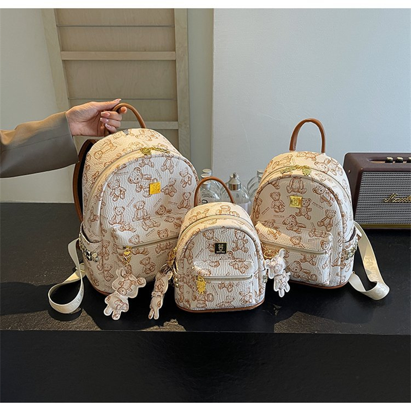 free shipping hot 3 designer Backpack Style for woman new Fashion Bags Cartoon black pink packet