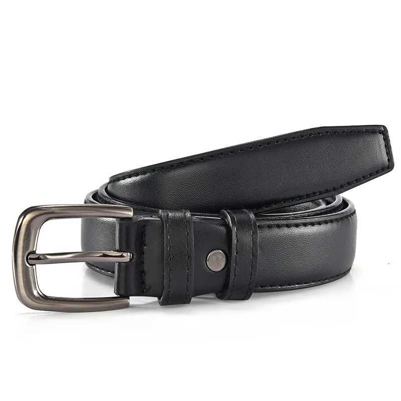 2.2cm 2.8cm wide new womens classic pin buckle strap fashionable PU leather high-end feel pants strap black coffee brown W250326