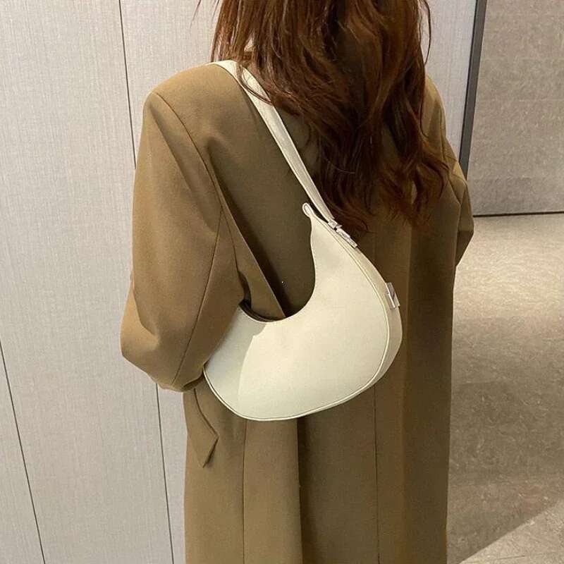 Fashion Design PU Leather Shoulder Women Small Clutch Handbag Purse Female Underarm Bag Travel Totes