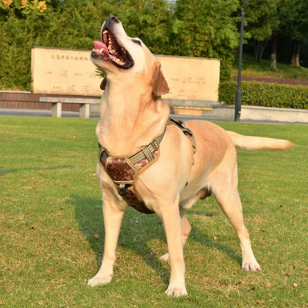 KOMMILIFE tactical dog harness vest personalized dog harness and belt set external tactical training vest for medium and large dogs X250326