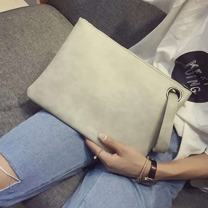 Fashion Solid Women's Leather Women Envelope Clutch Evening Bag Female Clutches Handbag