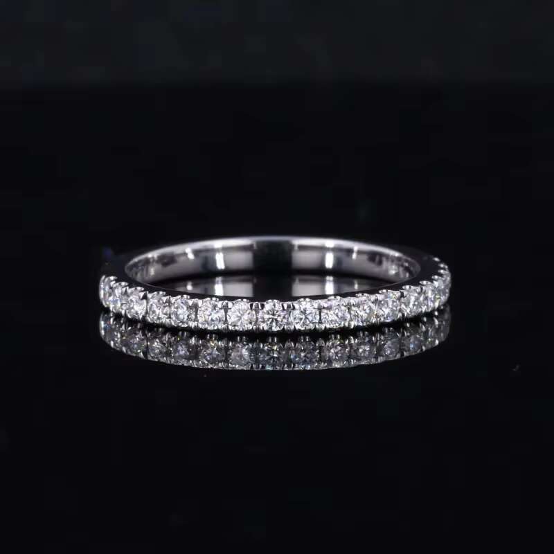Wholesale 18K Gold Lab Grown Diamond Wedding Band Handmade Classic Design Jewelry Real Moissanite Ring for Women