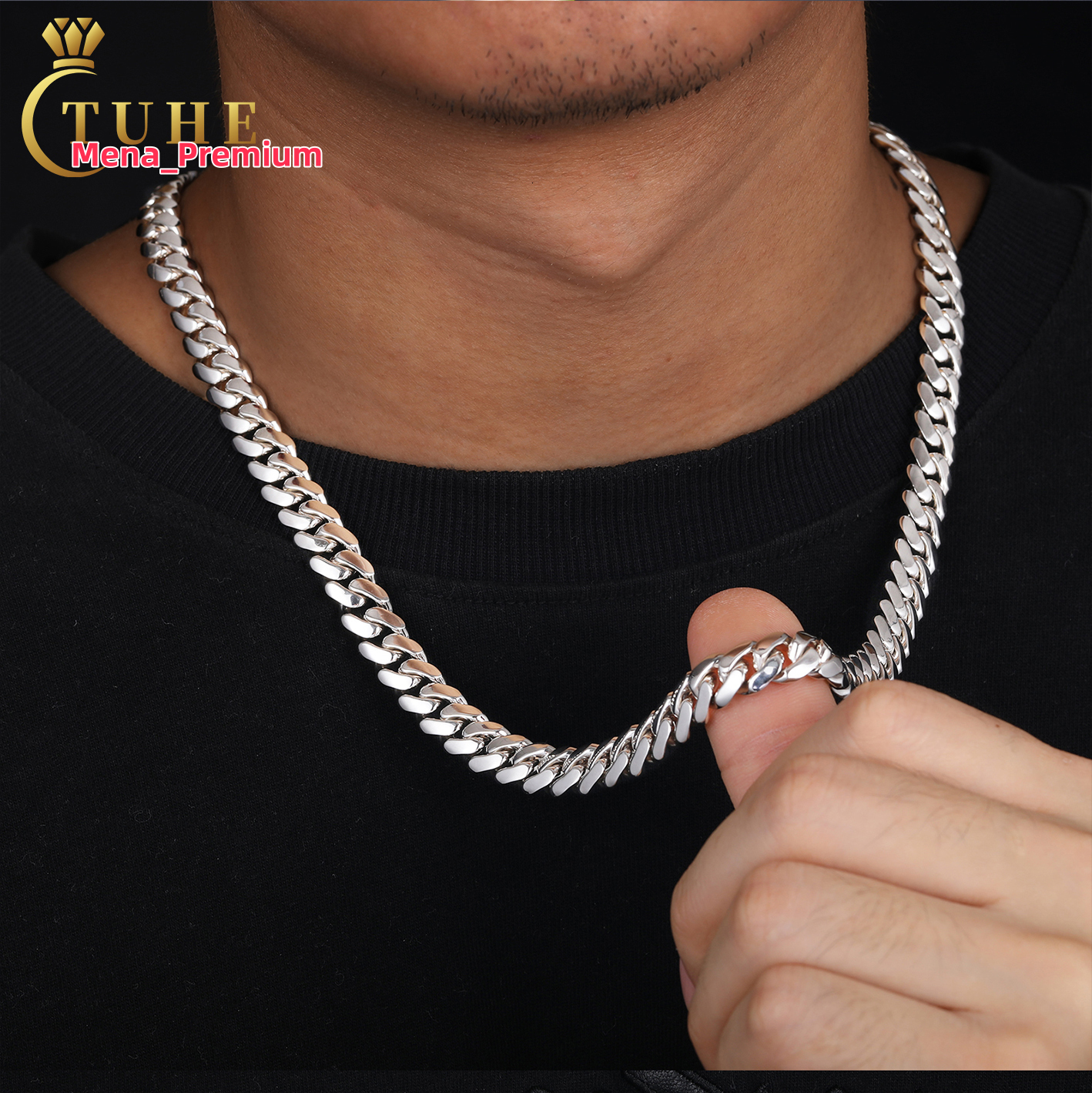 Classic Handmade Miami Cuban Link Chain Hip Hop Jewelry 6-10mm Custom 925 Sterling Silver Cadenas Cubanas Fashion Men Necklace