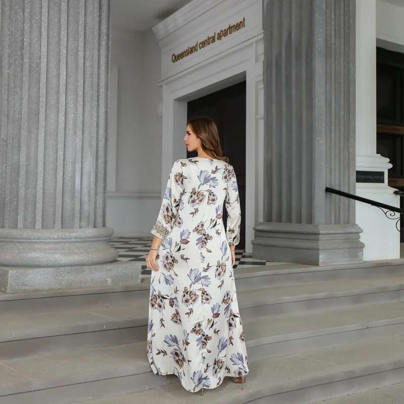 Dongdumaoyi Abaya Damesgewaad Dubai Midden Oosten Turkse Moslim Strass Dames Groot Gewaad W
