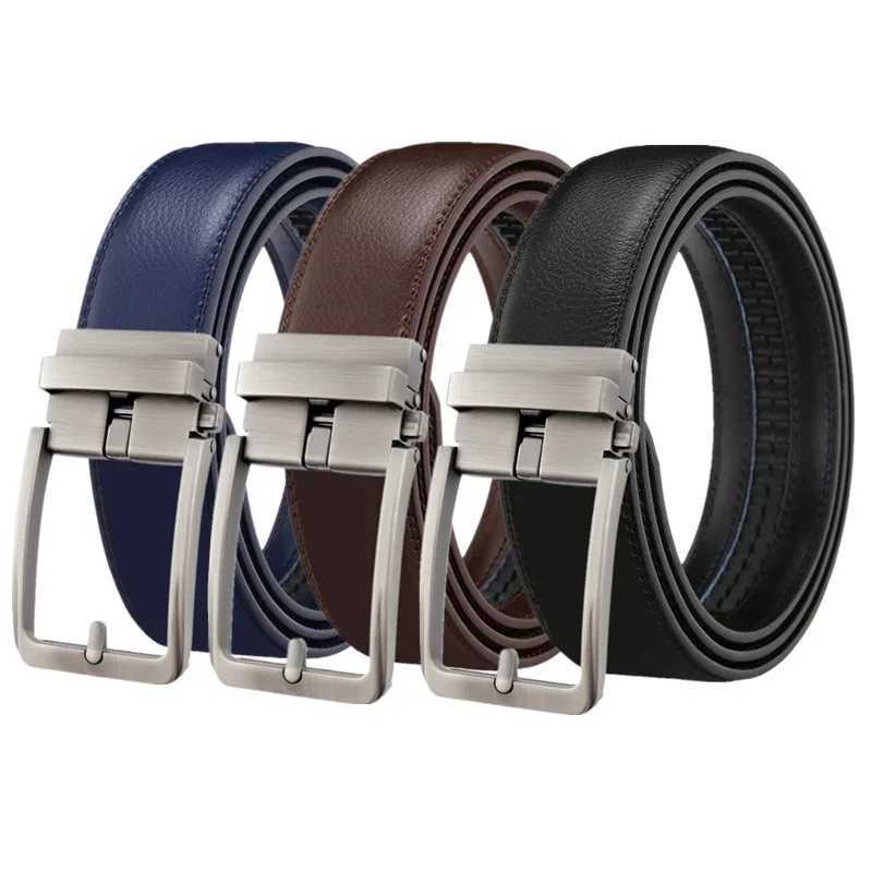 New mens design automatic buckle leather mens belt 3.5cm luxury mens belt W250326