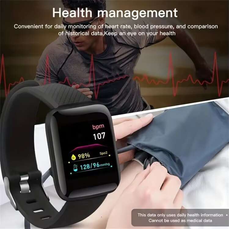 VALDUS Smart Watch Men Women Waterproof Heart Rate Tracker Blood Pressure Oxygen Sport Smartwatch Reloj