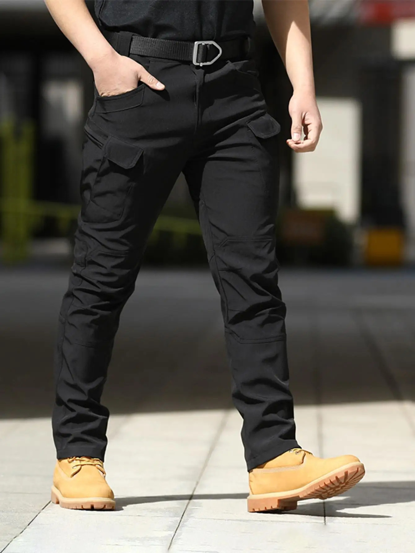 Combat Pants with Multiple Pockets Urban Commute Cargo Stretchable Waterproof Durable and Breathable 250321