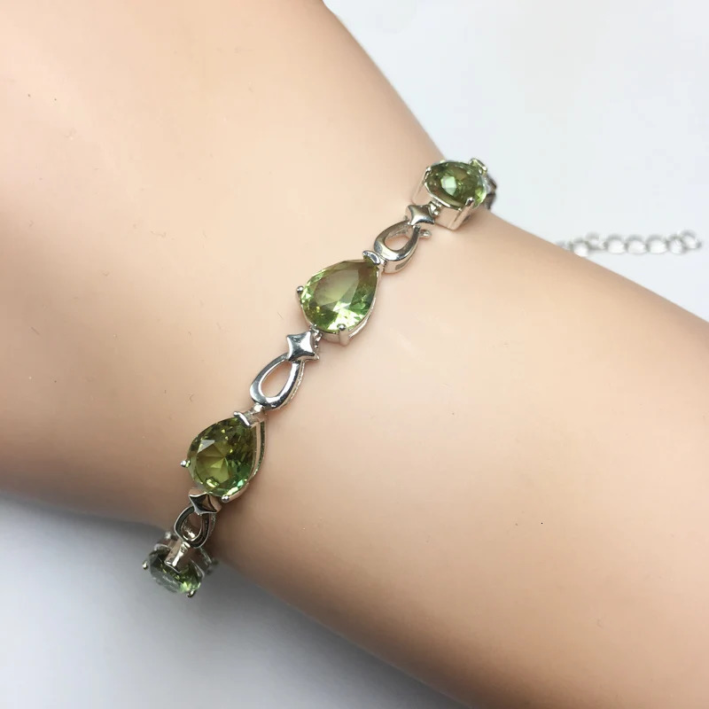 CSJ heart-shaped bracelet made of pure silver 925 pearls created as a Zulnite 6 * 8mm colorful opportunity exquisite jewelry womens wedding party gift