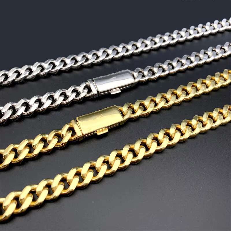 Sterling Silver 925 10mm Cuban Moissanite Jewelry Miami Cuban Link Chain