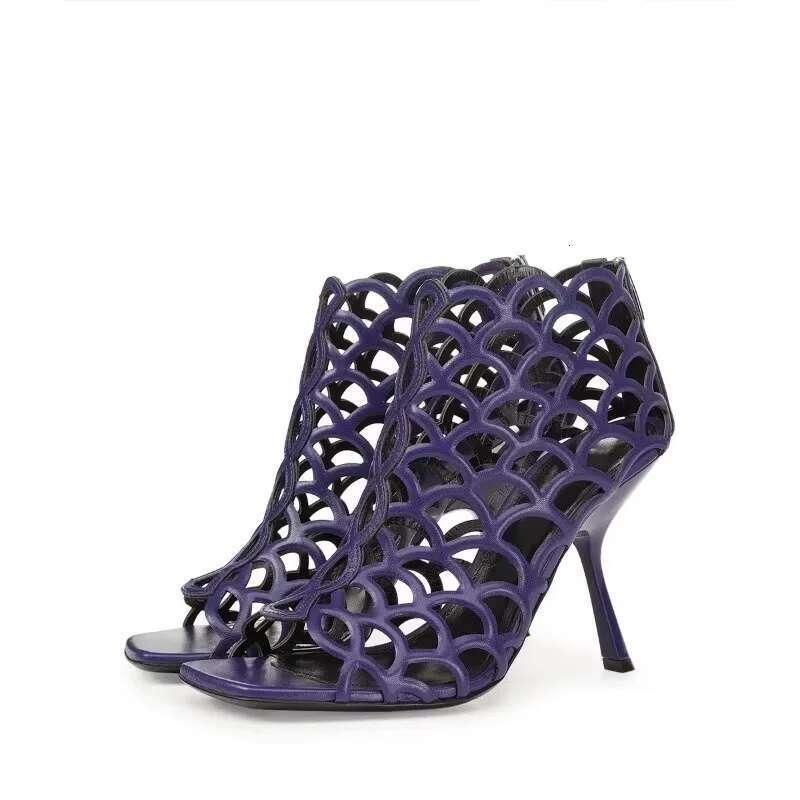 High Heel Women S Spring And Summer New Fashion Stiletto High Heels Large Sizes Water Dia Rear Zipper Hollow Out Cool Boots