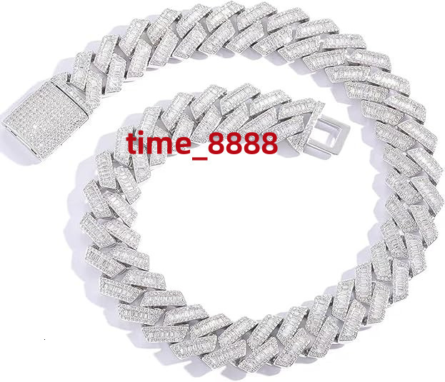 Speedin Custom Fashion Luxury Necklace Handmade 20mm 6 Rows Vvs D Moissanite Diamond Miami Cuban Link Chain