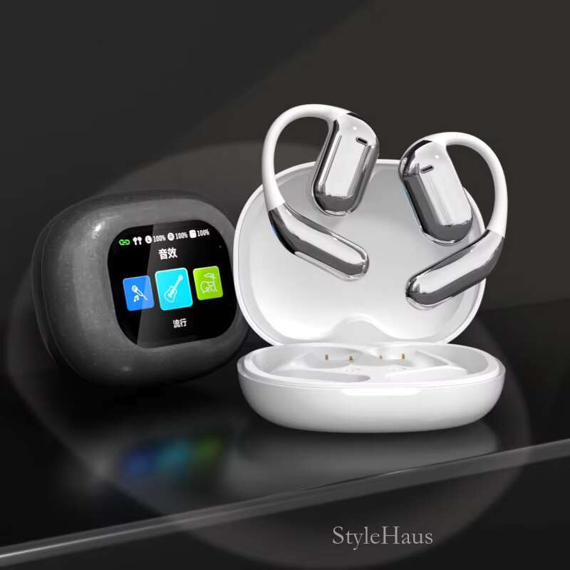 Q16 Professional Bone Conduction Earphones Full Color Intelligent Touch ANC Owl Ear Clip 500mA Battery 88h Long Standby Exercise
