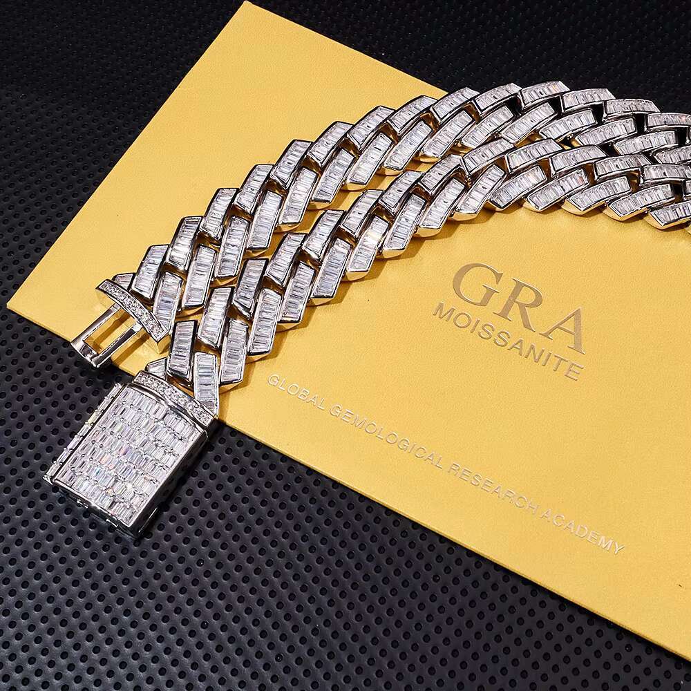925silver Inlaid Mosan Diamond Light Luxury High-End 21MM Hot Selling Necklaces in Europe and America