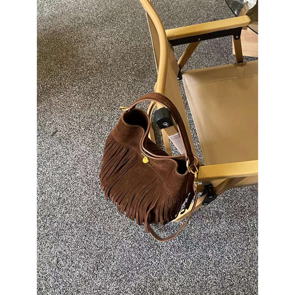Women's Bags Women's Bags Suede Bucket For Women New Autumn And Winter Lazy Style Suede Tassel Bag, Hand-Held Crossbody Bag
