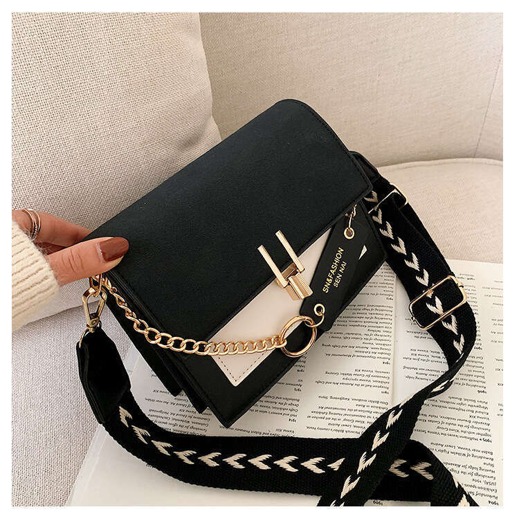 29 Autumn and Winter Network Red INS Women's 2020 New Korean One Shoulder Crossbody Fashion Frosted Contrast Color Small Square Bag