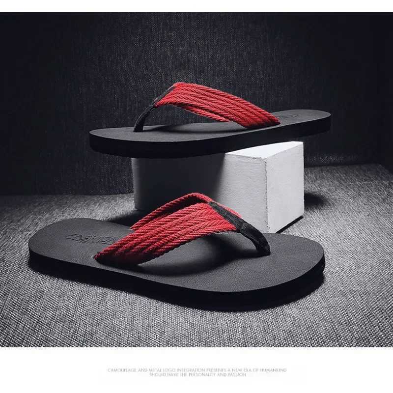 2024 Summer New Flip Leisure N-Slip Creative Korean Style Fi Sandals Personalized Sandals Beach ShoesXJ250326