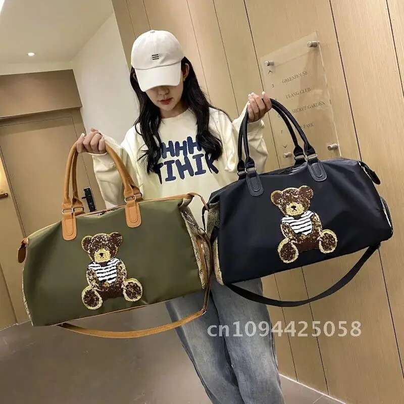 Large Capacity Cartoon Teddy Bear Women's Handbag Shoulder Bolsos Oxford Designer Travel Mujer Tote De Bag