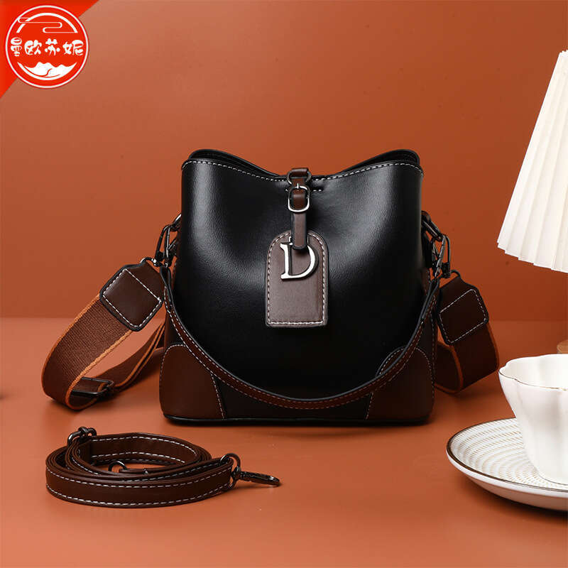 Suni's niche light luxury women's high-end texture bucket bag, 2025 new fashionable single shoulder crossbody bag