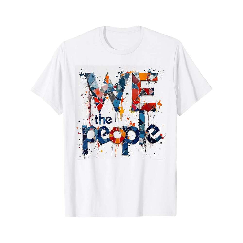Designer T shirt We The People USA Flag Patriotic American Pride - 220g Tshits