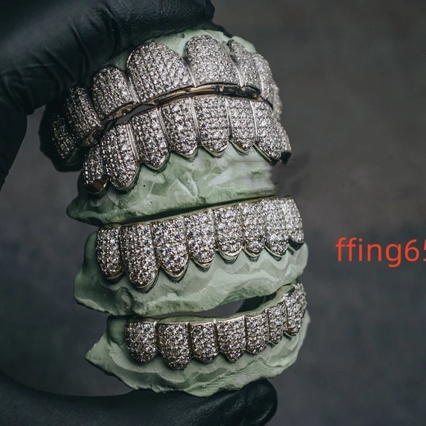 Fine Jewelry Hip Hop Moissanite Grills Custom 18k 14k Solid Gold Iced Out D VVS Moissanite Diamond Teeth Grillz for Teeth Single