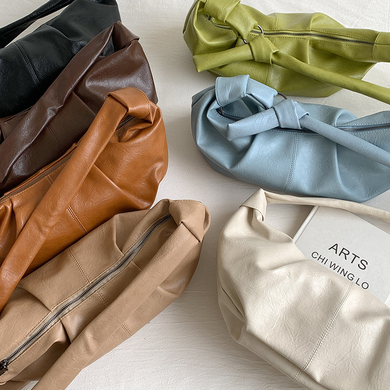 2025 Spring New Korean Version Niche Lazy Style Dumpling With Large Capacity And Versatile Soft Leather Crossbody Shoulder Bag Designer Bag for Women